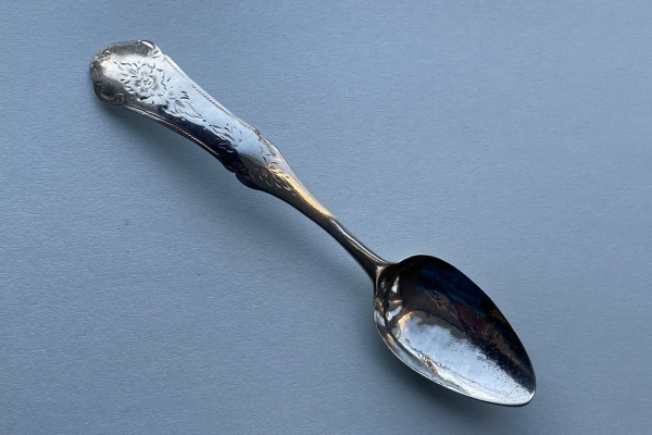 Zilveren Lepel , 16 cm.Nederlands 1861 