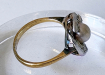 Art deco ring Parel N+O4
