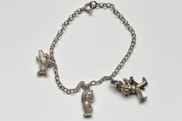 Zilveren Kinder Bedelarmbandje met 3 Bedels