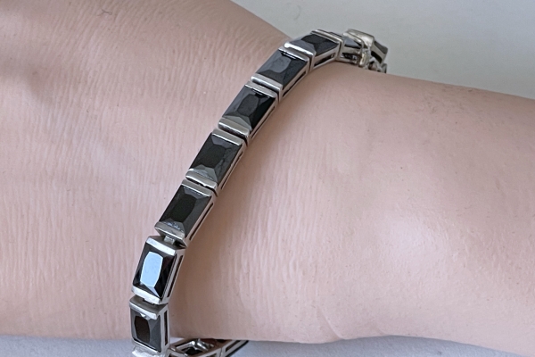 Hollands Zilveren Armband met Onyx 