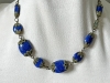 art deco ketting kobalt blauw glas kralen 2