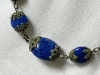 art deco ketting kobalt blauw glas kralen 3