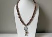 bruine parel zilverkleur ringhanger ketting1