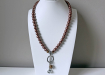 bruine parel zilverkleur ringhanger ketting2