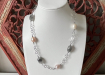 elegant z.kl. schakelketting zacht roze grijze parewls1