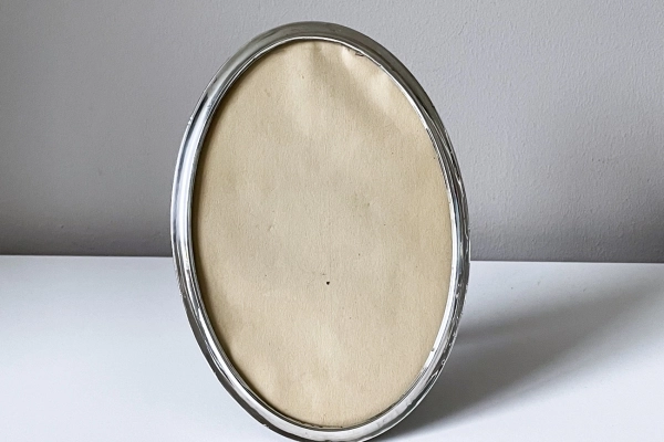 Ovaal Zilveren Fotolijst, 1e gehalte