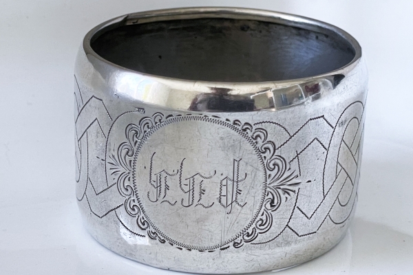 Hollands Zilveren Servetring met Keltisch Decoratie