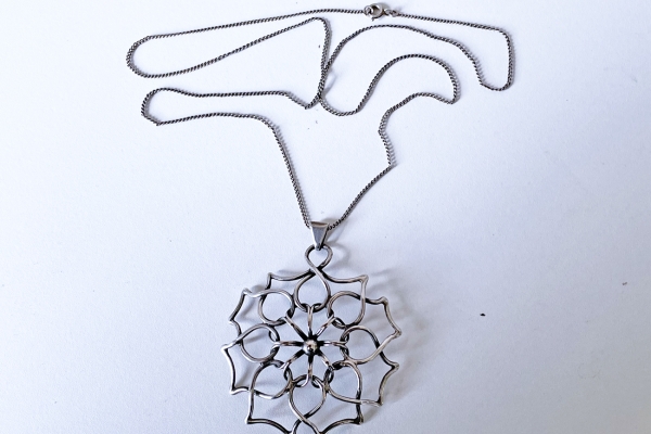 Zilveren Ketting met Open Hanger: 5.5 cm.