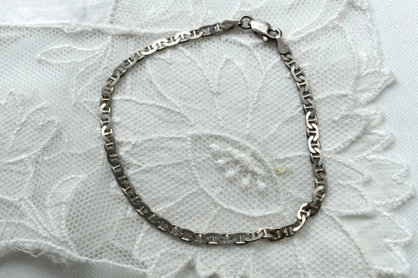 Zilveren Armband 19 cm met Platte Anker Schakels