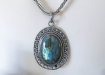labradorite steen z. hanger ketting1