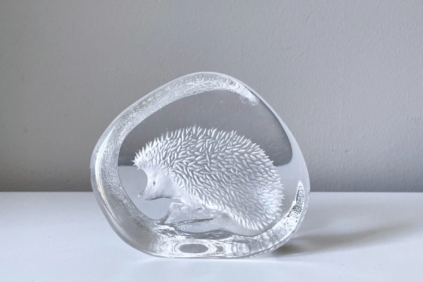 Mats Jonasson, Glas Sculptuur met Egel