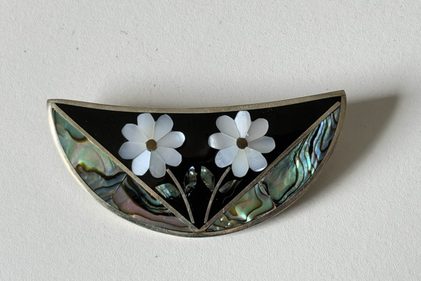 Alpacca  Parelmoer, Abalone Broche/Hanger , Mexico