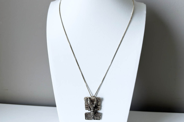 Zilveren Ketting met Hanger Azteekse God, Marbel S.A.