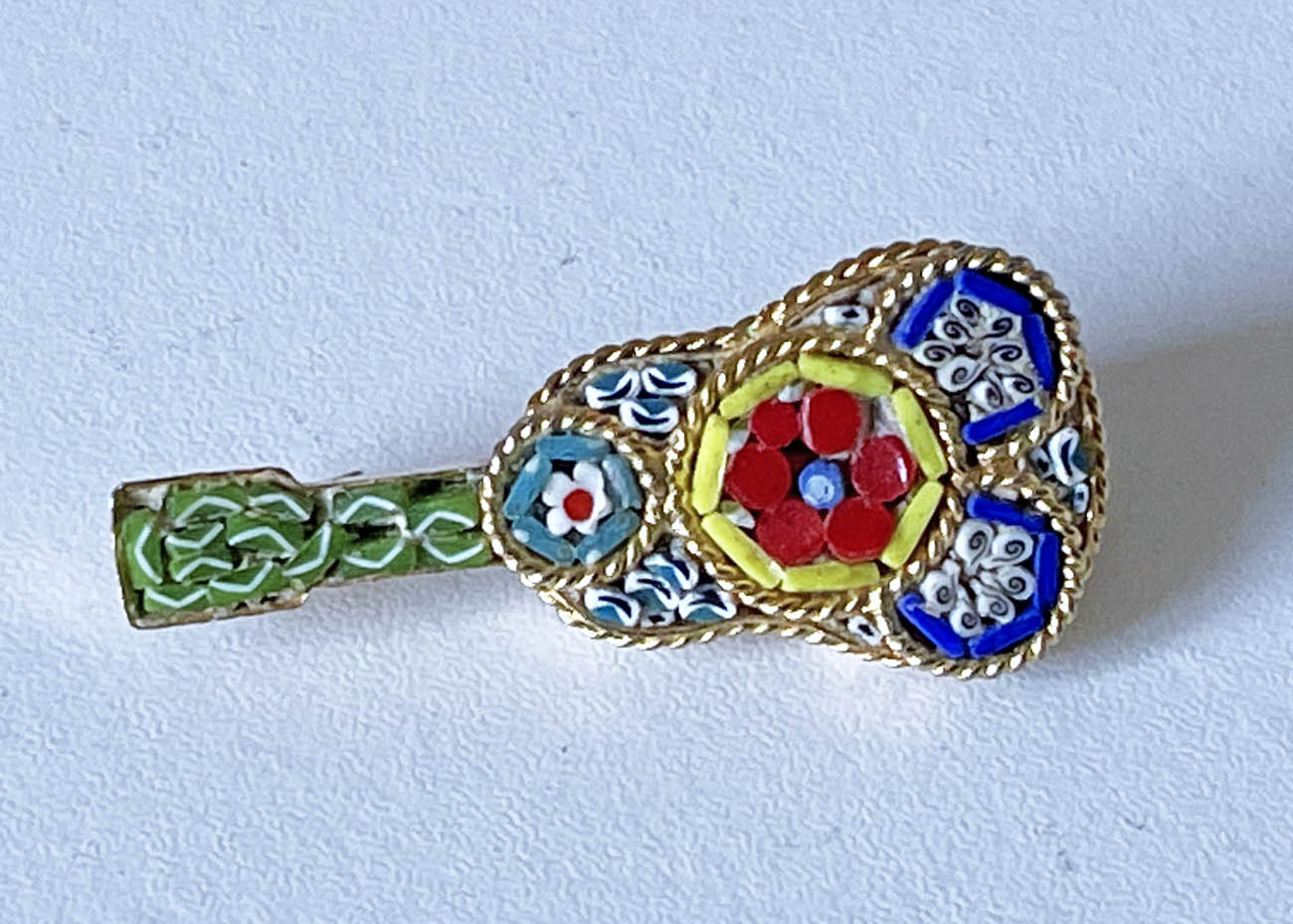 millefiora gitaar broche2