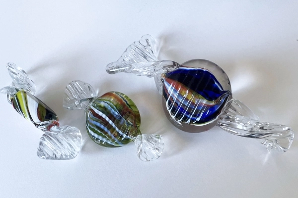 3x Groot Murano Snoep