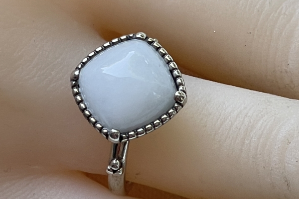 Zilveren Pandora Ring met Witte Steen 