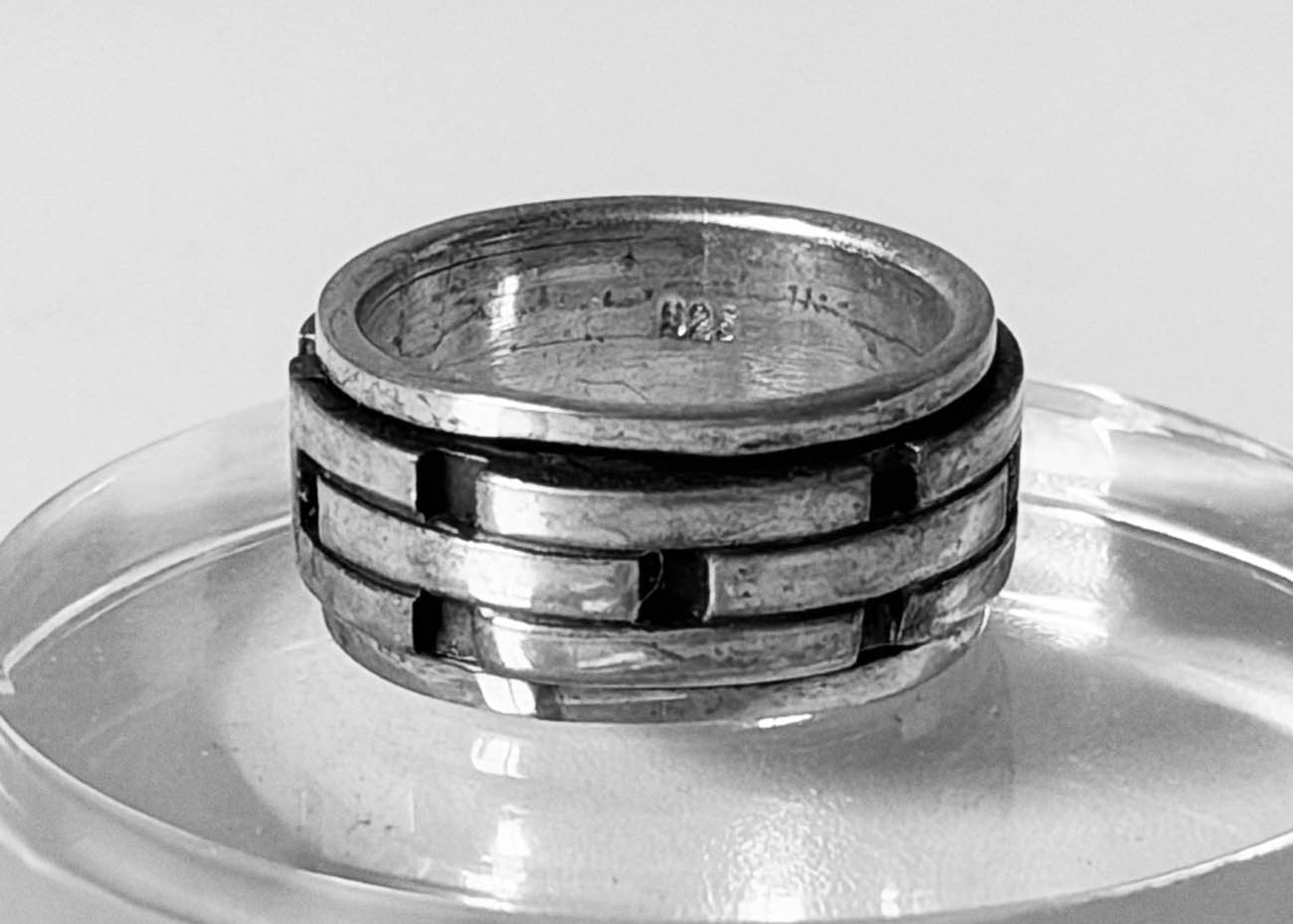 spinnerring geometrisch bandpatroon 9252