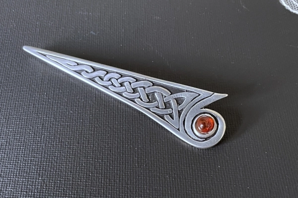 Pewter Kilt Pin , St. Justins , Celtic