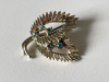 vintage blad broche iriserende bl. steentjes1