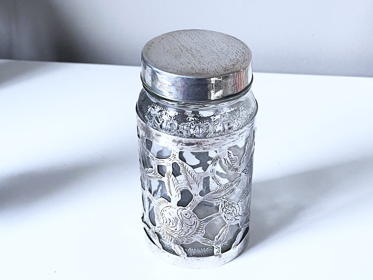 vintage nestle pot zilver overlay1