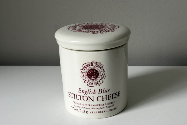 Vintage Keramiek Potje, English Blue, Stilton Cheese