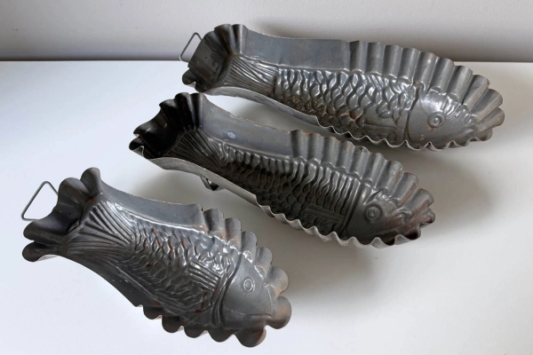 3 Decoratieve Bakvormen "Vissen" 