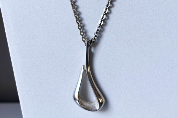 Moderne Zilveren Ketting met Hanger