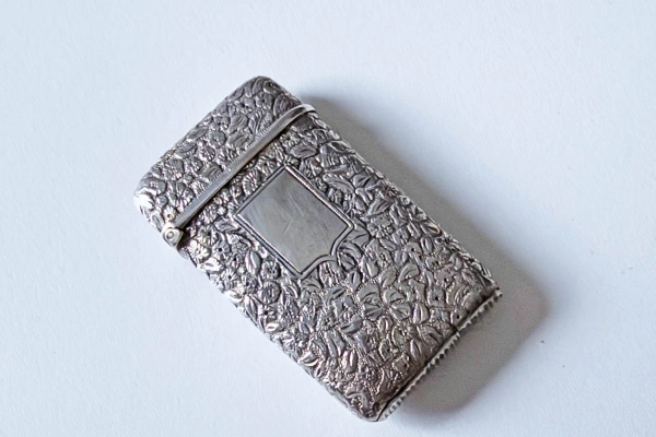 Zilveren Vesta-Case met Onbeschreven Cartouche, 