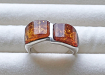 zilver met amber ring 921
