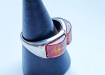 zilver met amber ring 924