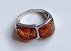 zilver met amber ring 925